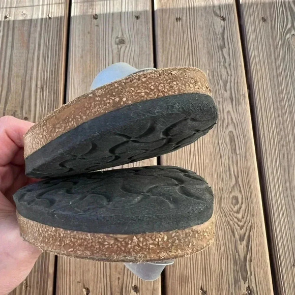 Birkenstock Gizeh Silver Sz 38 W 7 - Picture 4 of 11